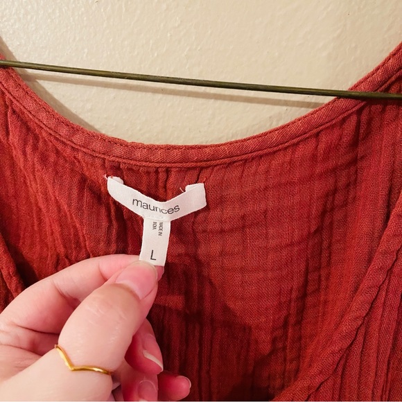 Maurice’s Rust Colored Button Front Dress - Picture 4 of 7